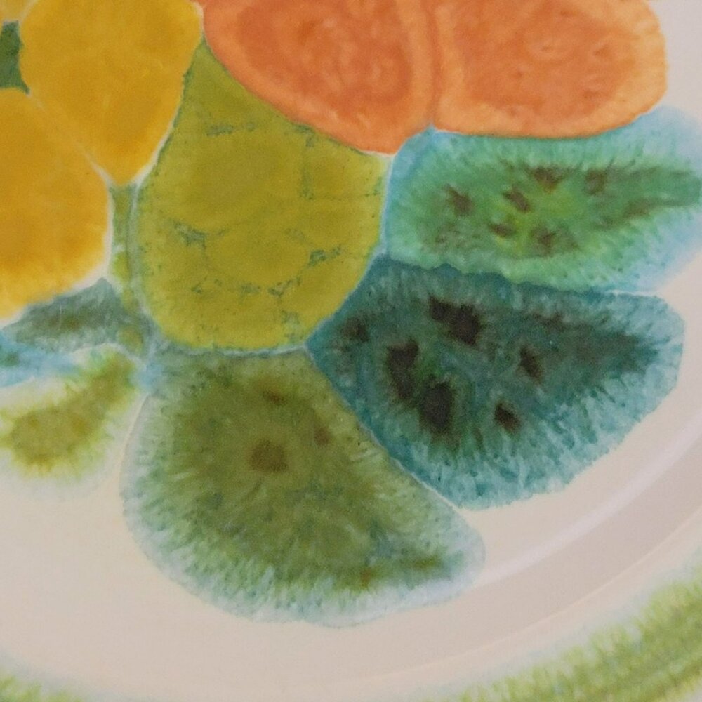 Franciscan Floral Bread Plate SET of 2, Retro c.1970s USA, Flower Power Dishes - Picture 5 of 8